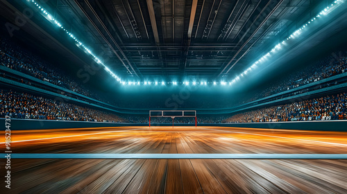 Volleyball Court 3D Render
