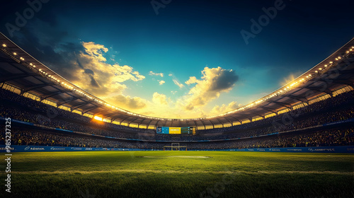 Full Stadium at Sunset - Re...