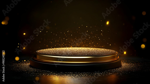 Gold Glitter Platform 3D Re...