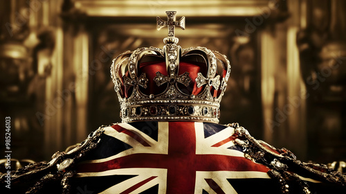 Royal Crown on Union Jack F...