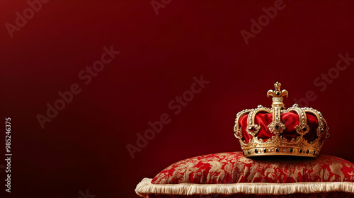 Golden Crown on a Red Pillo...