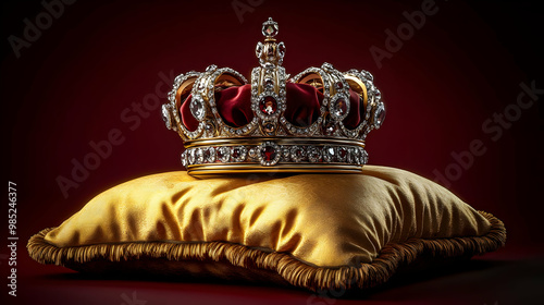 Golden Crown with Red Velve...