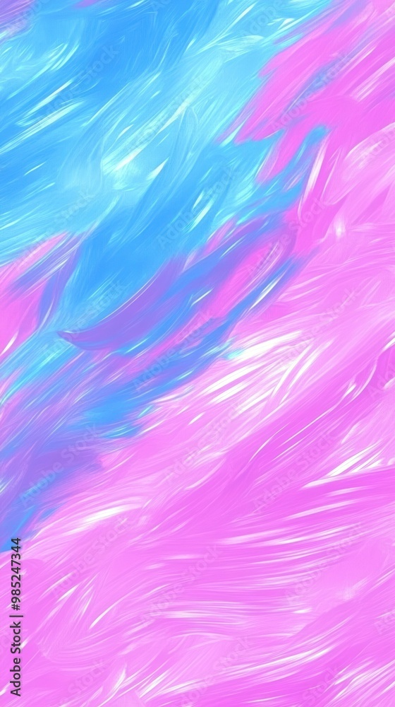 A vibrant abstract swirl of blue and pink colors, creating a dynamic and artistic background.