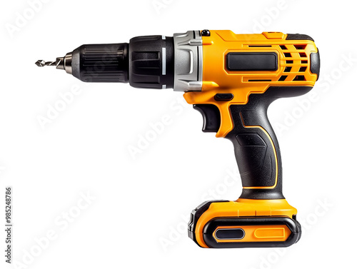 electric drill isolated on transparent background