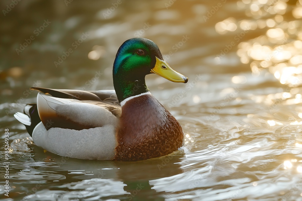 Obraz premium Wildlife Photography Of A Duck, Animal Photography, Duck Close-up, Duck Nature Photography, Animal Portrait Photography, High Quality Duck Image