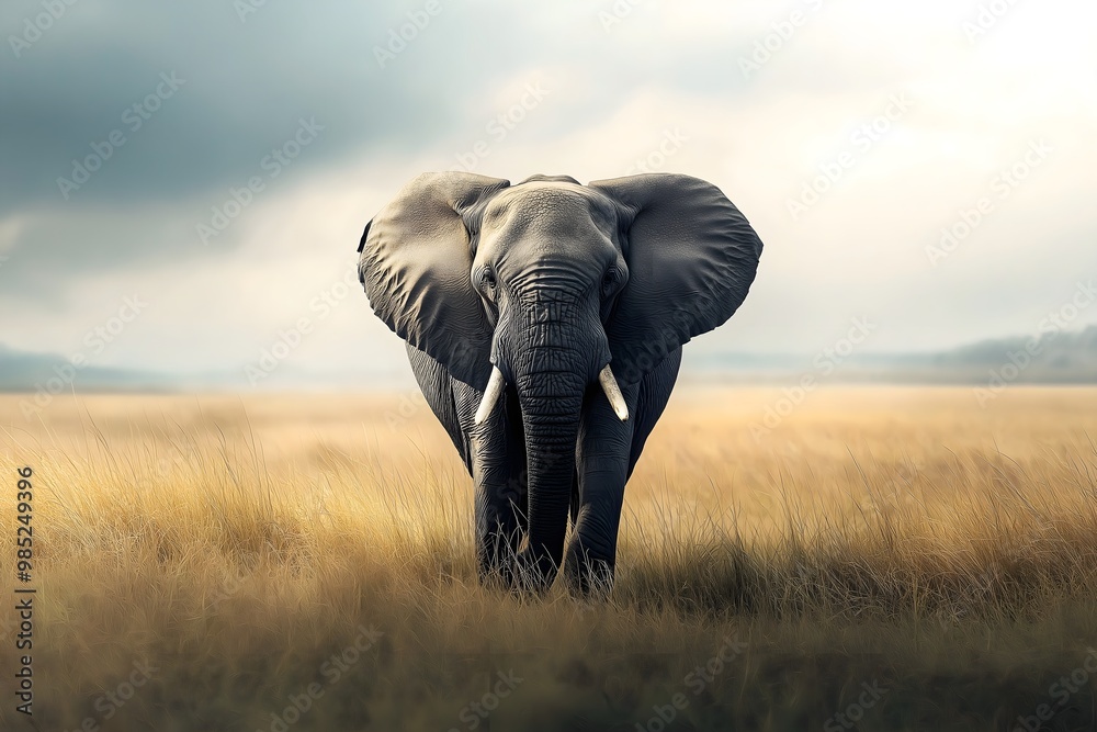 Obraz premium Wildlife Photography Of A Elephant, Animal Photography, Elephant Close-up, Elephant Nature Photography, Animal Portrait Photography, High Quality Elephant Image