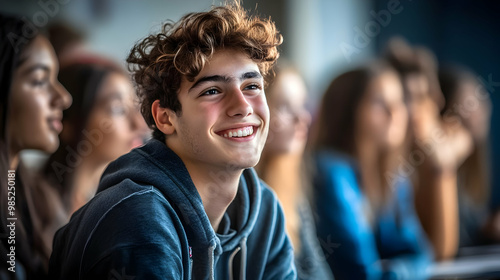Smiling Teenager in Classro...
