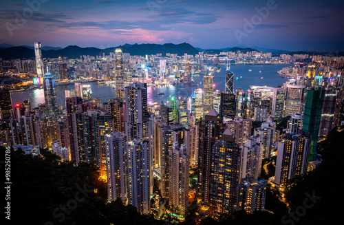 Wallpaper Mural night view from the victoria peak Torontodigital.ca