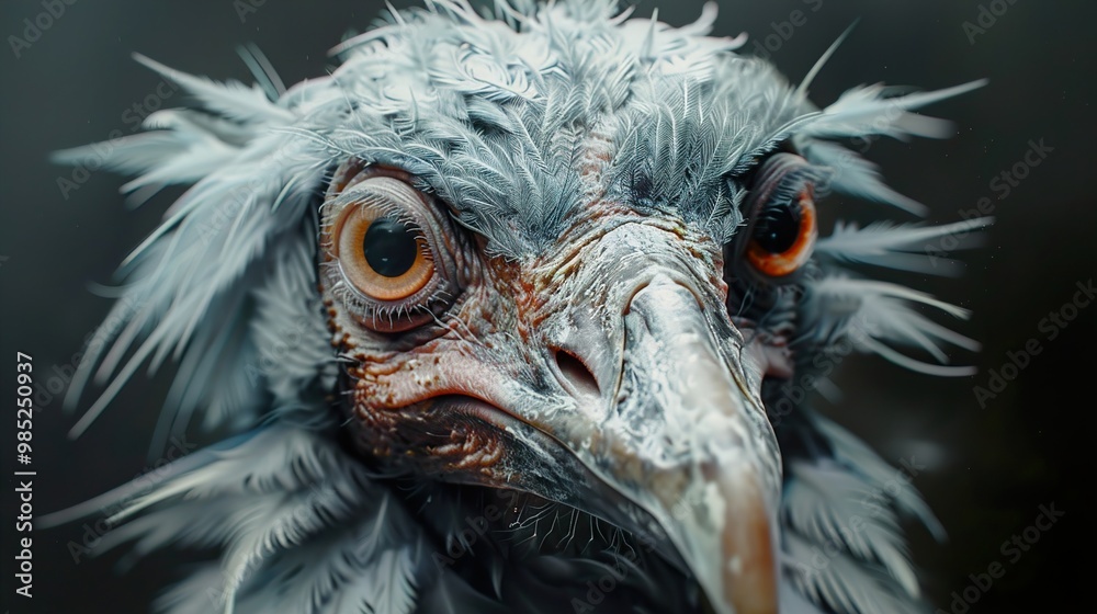 Fototapeta premium Close-Up Portrait of a Bird with Striking Eyes