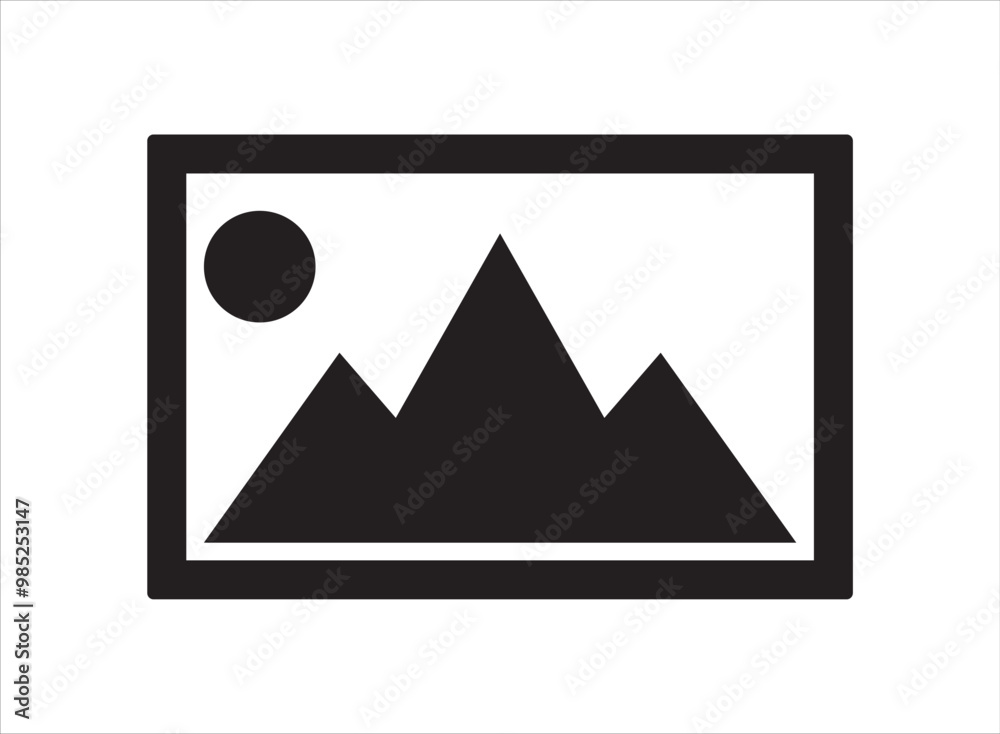 Picture, frame, image icon vector icon isolated white Picture, frame, image icon vector icon isolated white