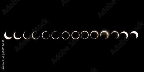 TOKYO, JAPAN - 21March 2012: A solar eclipse occurs when the Moon passes between Earth and the Sun, thereby totally or partly obscuring the image of the Sun for a viewer on Earth.