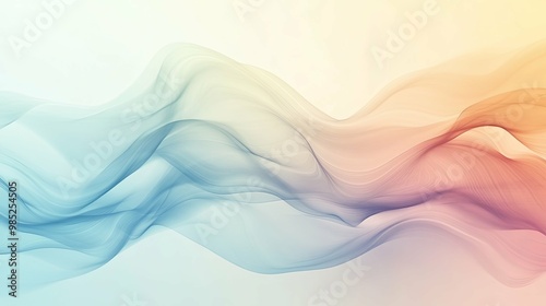 Abstract Pastel Colored Wavy Lines