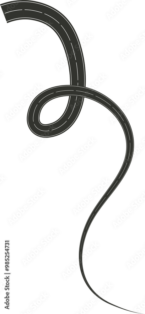 Street turn and curve long way, road, race, highways, asphalt Street turn and curve long way, road, race, highways, asphalt