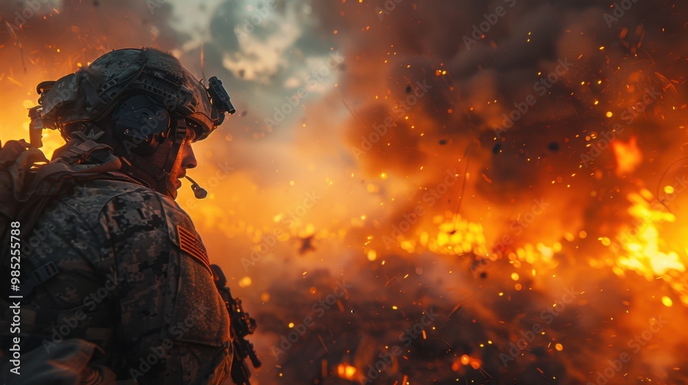 A highly realistic image of a person engaged in Soldiers – Assisting disaster victims in disaster zones The scene is well-lit, with natural light highlighting the details. The background is A highly realistic image of a person engaged in Soldiers – Assisting disaster victims in disaster zones The scene is well-lit, with natural light highlighting the details. The background is