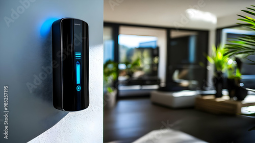 Black Wall-Mounted Device w...