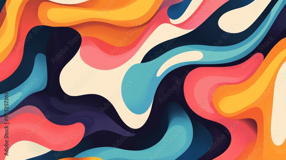 Obraz premium Abstract Colorful Liquid Shapes Background