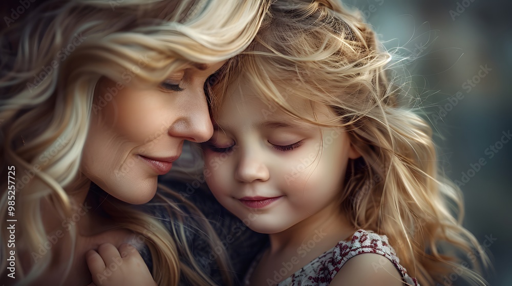 Mother-daughter embrace, love and bonding. Mother-daughter embrace, love and bonding.