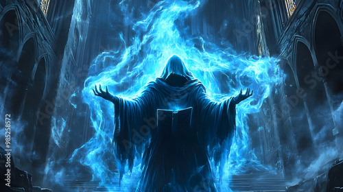 Blue Flames Illustration