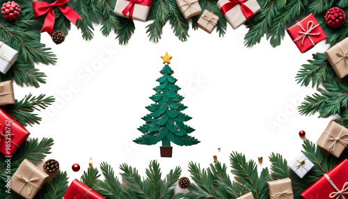 Obraz na płótnie christmas holidays banner bokeh background tree christmas banner christmas tree holiday background abstract blur blurred bokeh border bright celebration christmas lights colours decoration design w salonie
