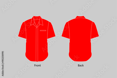 Red Shirt Design Template