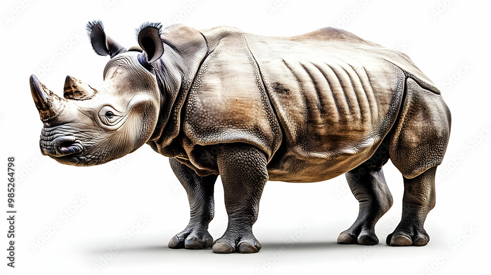 Fototapeta premium Rhino in the Wild - Realistic Image