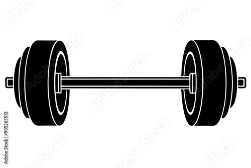 barbell  silhouette icon, barbell use bodybuilder 