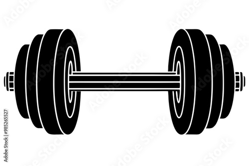 barbell  silhouette icon, barbell use bodybuilder 