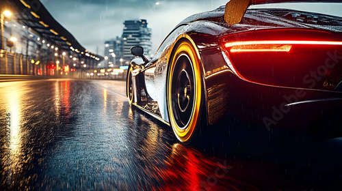 Night Rain Speed Blur 3D Re...