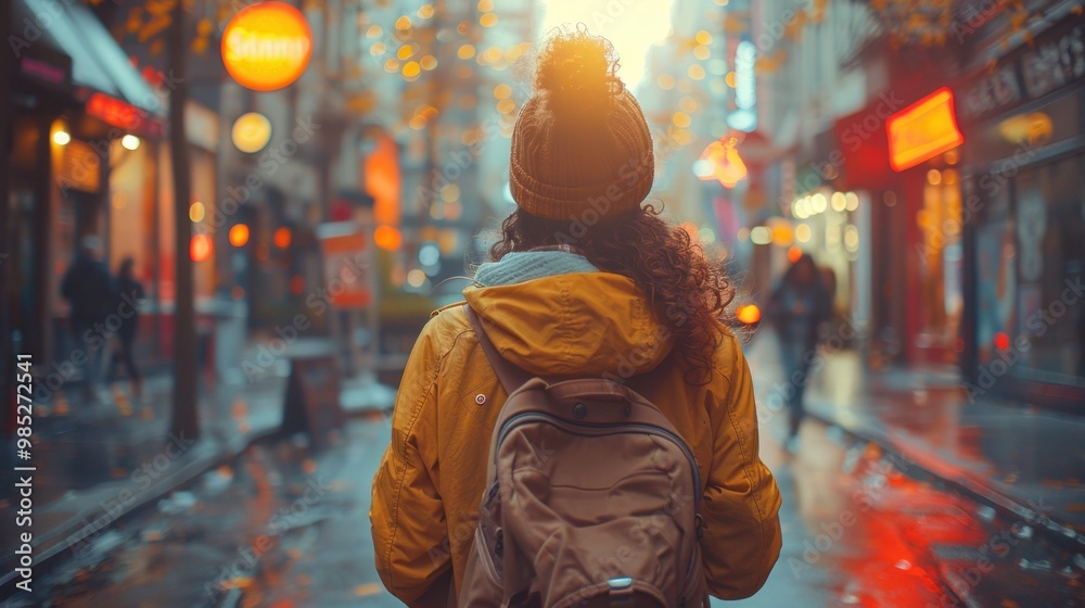 A highly realistic image of a person engaged in Citypop – Taking street fashion photos in a hipster neighborhood The scene is well-lit, with natural light highlighting the details. The background A highly realistic image of a person engaged in Citypop – Taking street fashion photos in a hipster neighborhood The scene is well-lit, with natural light highlighting the details. The background