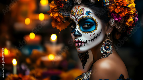 Woman with Sugar Skull Make...