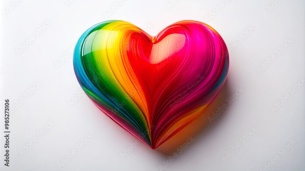 A heart shape against a white backdrop represents love, romance, and affection, making it an ideal symbol for A heart shape against a white backdrop represents love, romance, and affection, making it an ideal symbol for
