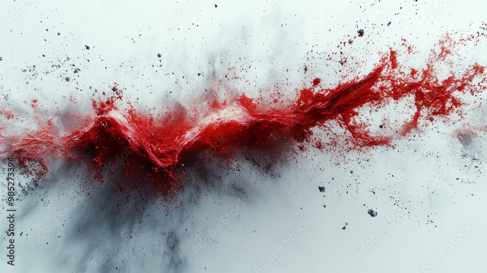 Abstract splash of red and black, evoking motion and energy. Abstract splash of red and black, evoking motion and energy.