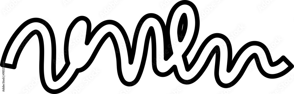 Obraz premium Line various spiral set. Element funny style