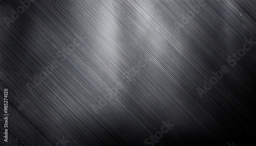Texture métal brossé plat, fond industriel minimaliste avec lignes en acier. Surface métallisée idéale pour arrière-plan moderne, design industriel, architecture, impression et projets graphiques