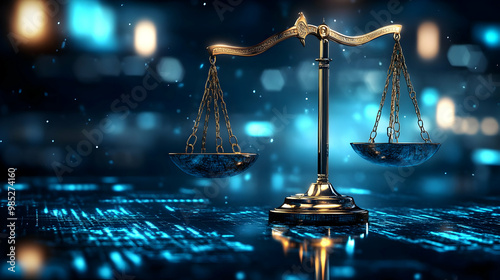 Scales of Justice 3D Illust...