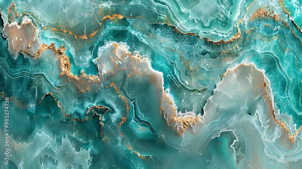 Turquoise marble panoramic banner, abstract texture. Turquoise marble panoramic banner, abstract texture.