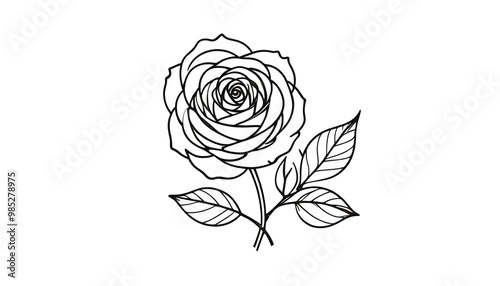 Wallpaper Mural  art line abstract rose drawing minimalist logo line continuous abstract rose line drawing logo continuous line minimalist Torontodigital.ca