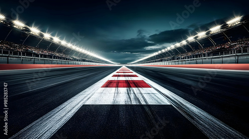 Race Track Finish Line Nigh...