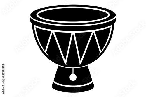 music timpani silhouette vector, icon style