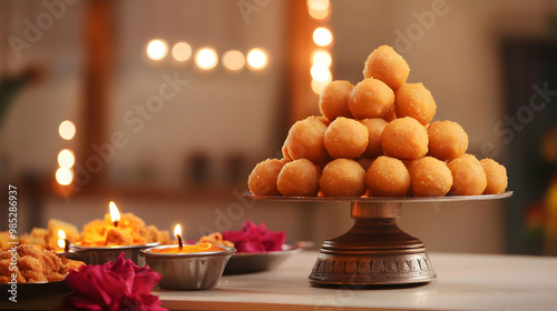 Golden Sweet Balls on Silve...