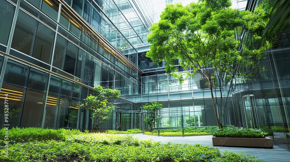 Corporate executives discussing eco-friendly business strategies in a modern office. Businesspeople focused on sustainable development, green initiatives, and corporate environmental responsibility. Corporate executives discussing eco-friendly business strategies in a modern office. Businesspeople focused on sustainable development, green initiatives, and corporate environmental responsibility.