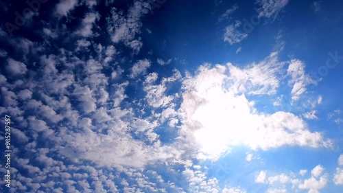 青空と白い雲 タイムラプス