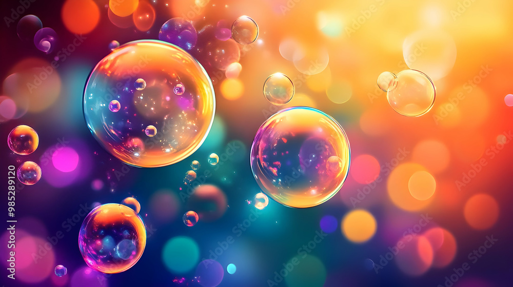 Colorful Bubbles Abstract Background Colorful Bubbles Abstract Background