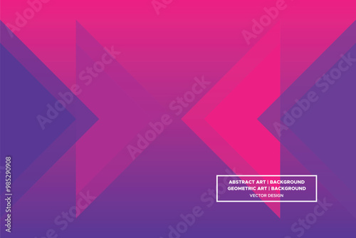 Triangular and Triangle Shapes Purple and Red Colors with Gradient Backdrop Modern Abstract Background Geometric Background