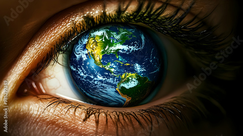 Earth in an Eye - Illustration