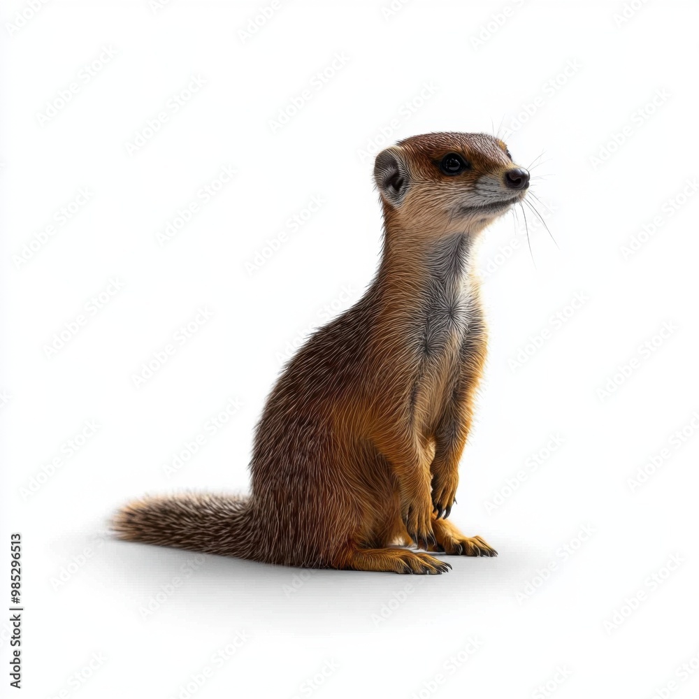 Cute and Playful Meerkat in a Studio Setting