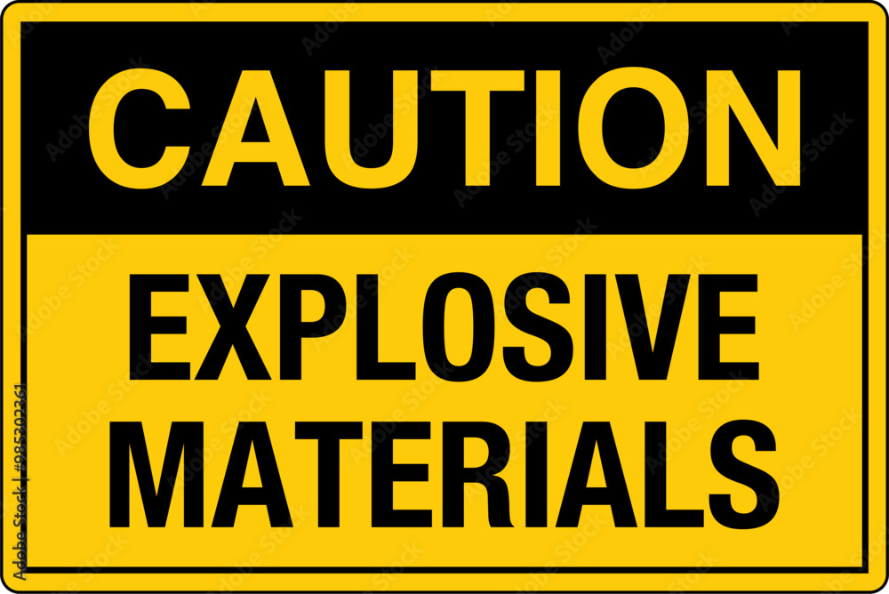 Fototapeta premium OSHA Safety Sign Marking Labe...