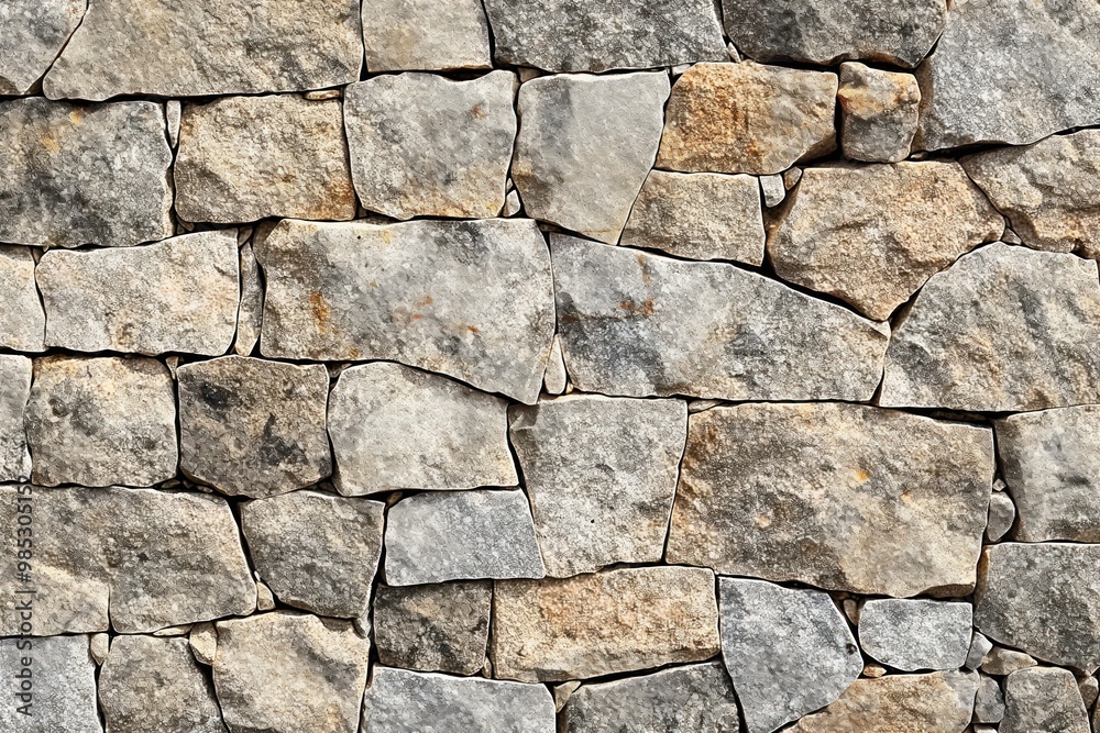 Close-up of a granite stone wall with a textured, stacked pattern. Rough, natural surface of stone blocks. Background for construction, architecture, and interior design. Close-up of a granite stone wall with a textured, stacked pattern. Rough, natural surface of stone blocks. Background for construction, architecture, and interior design.