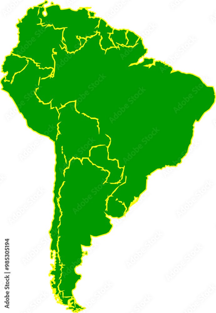 South America in various design South America in various design