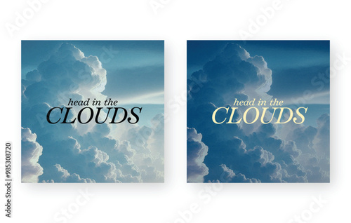 Instagram Social Media Graphics Template | Head in the Clouds
